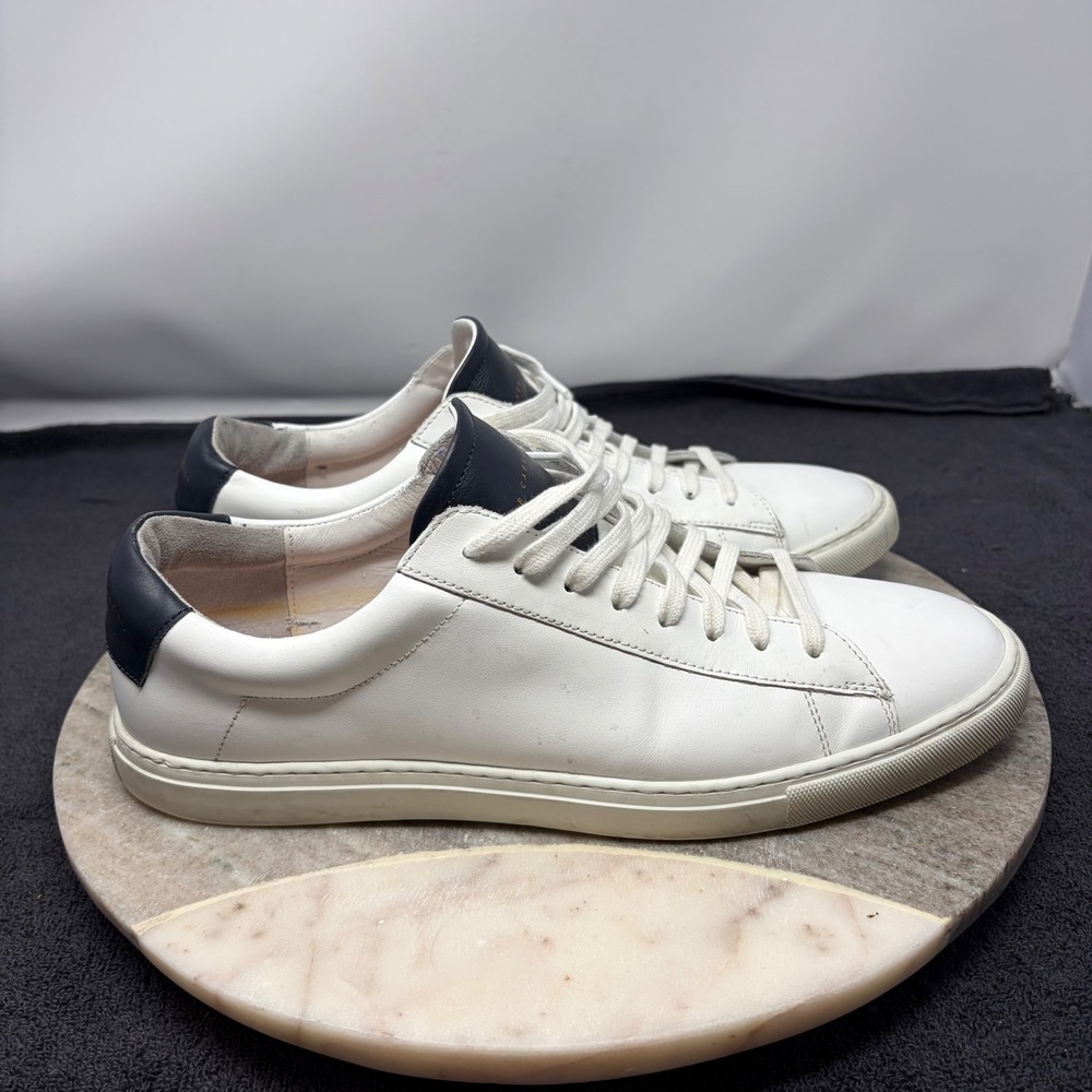 Oliver Cabell Low 1 Sneaker Men Italian Leather Navy White EU43 US 10 Minimalist